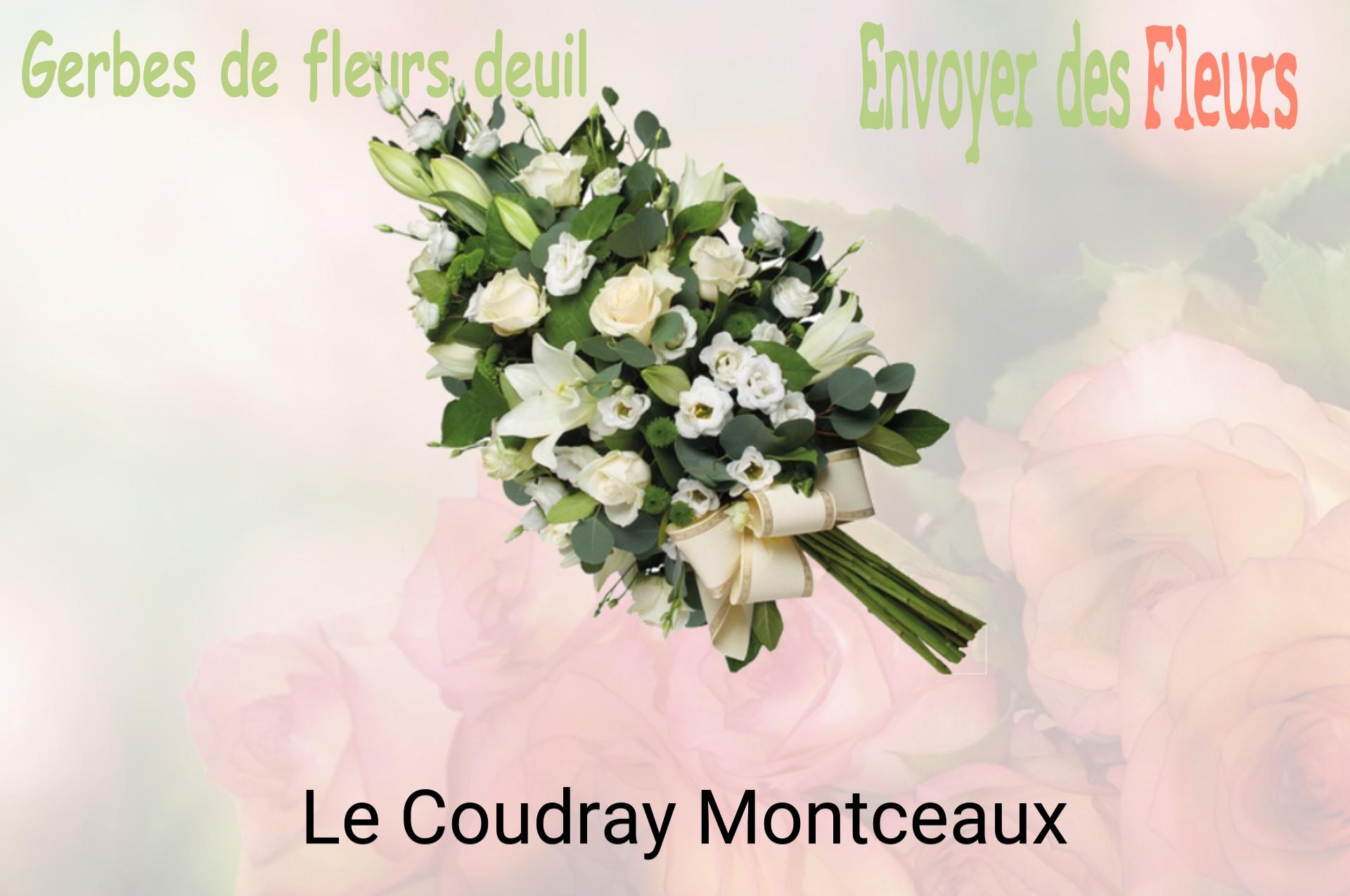 Gerbe de fleurs de deuil livrée à Le Coudray-Montceaux